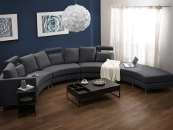 Divano semicircolare 7 posti ROTUNDE Tessuto Grigio scuro