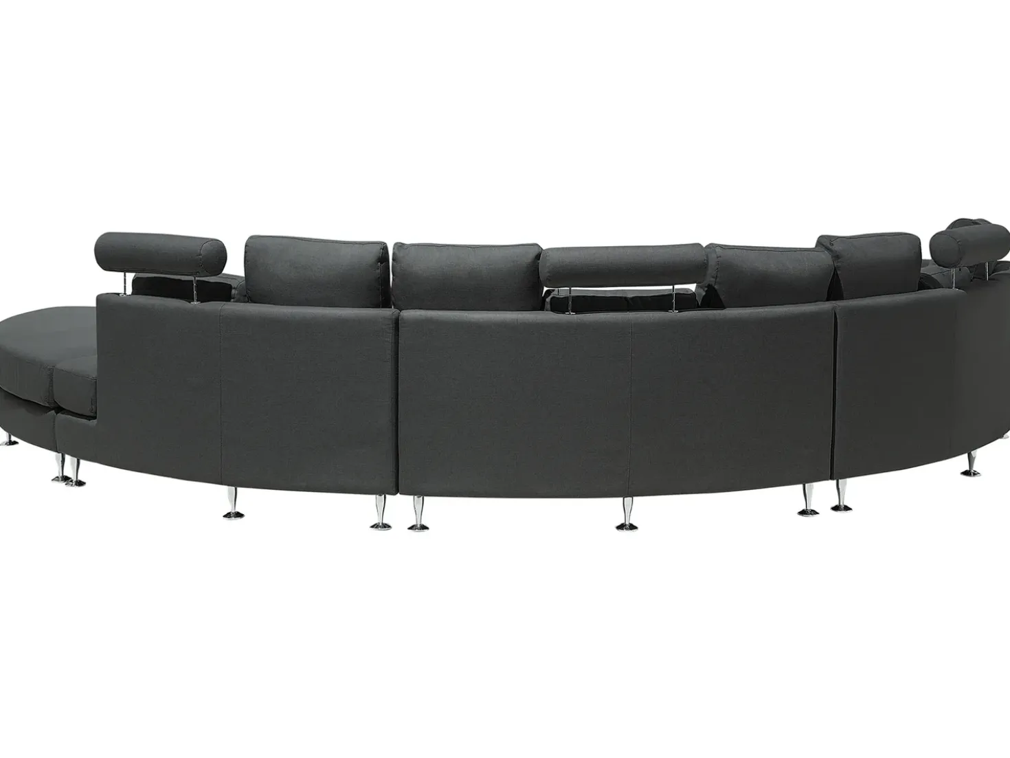 Divano semicircolare 7 posti ROTUNDE Tessuto Grigio scuro