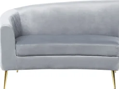Divano semicircolare 4 posti MOSS Velluto Grigio chiaro