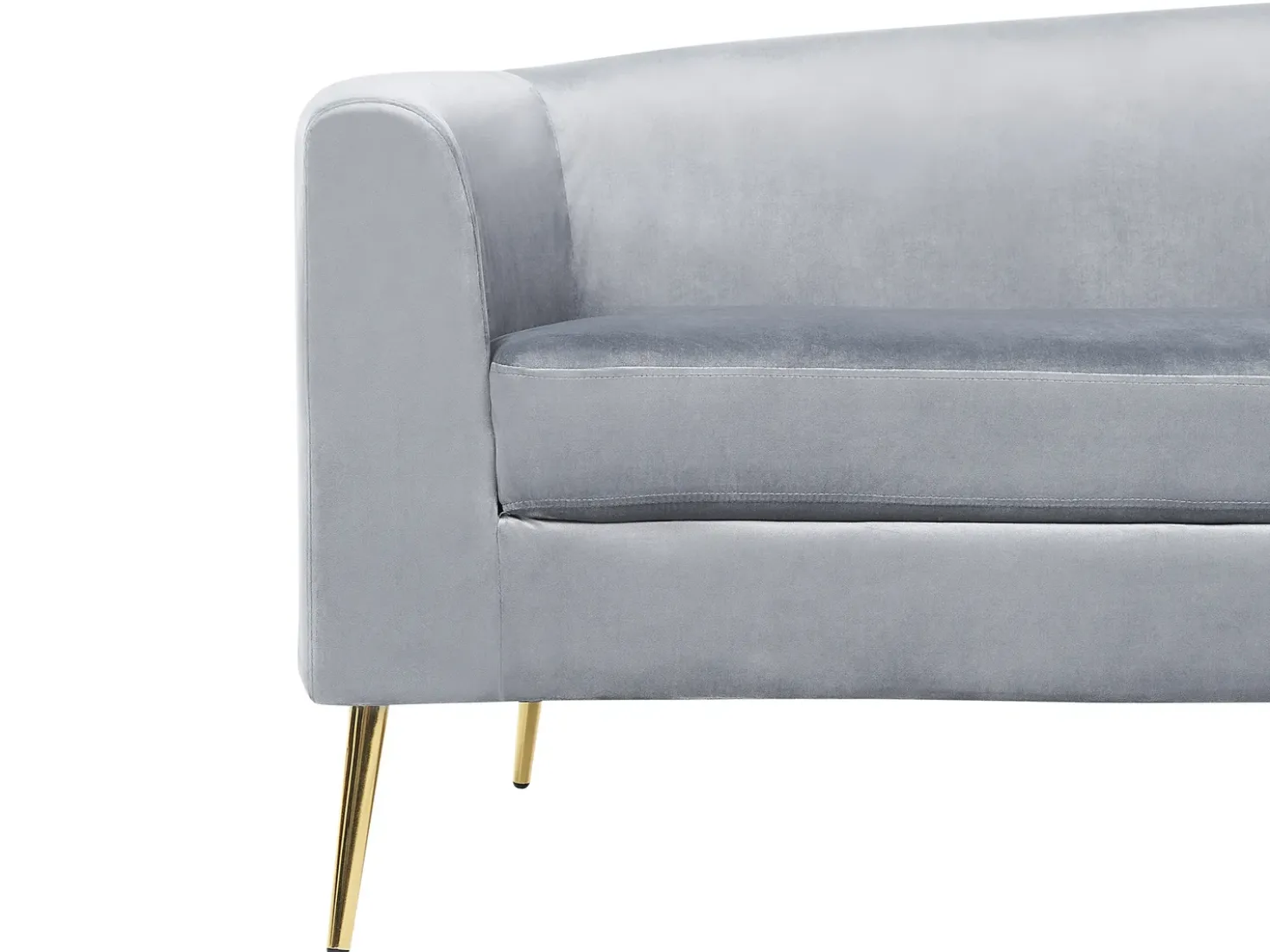 Divano semicircolare 4 posti MOSS Velluto Grigio chiaro
