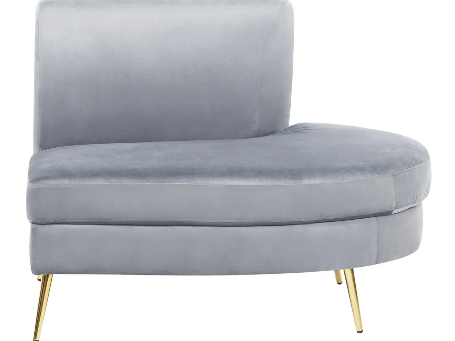 Divano semicircolare 4 posti MOSS Velluto Grigio chiaro