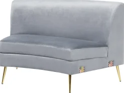 Divano semicircolare 4 posti MOSS Velluto Grigio chiaro