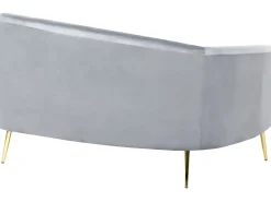 Divano semicircolare 4 posti MOSS Velluto Grigio chiaro