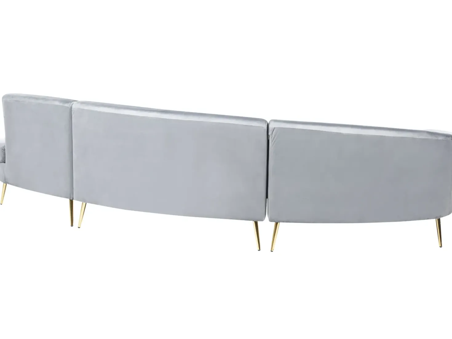 Divano semicircolare 4 posti MOSS Velluto Grigio chiaro