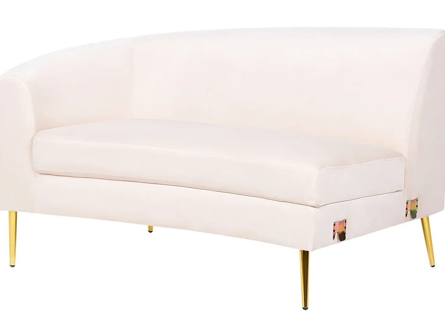 Divano semicircolare 4 posti MOSS Velluto Beige chiaro