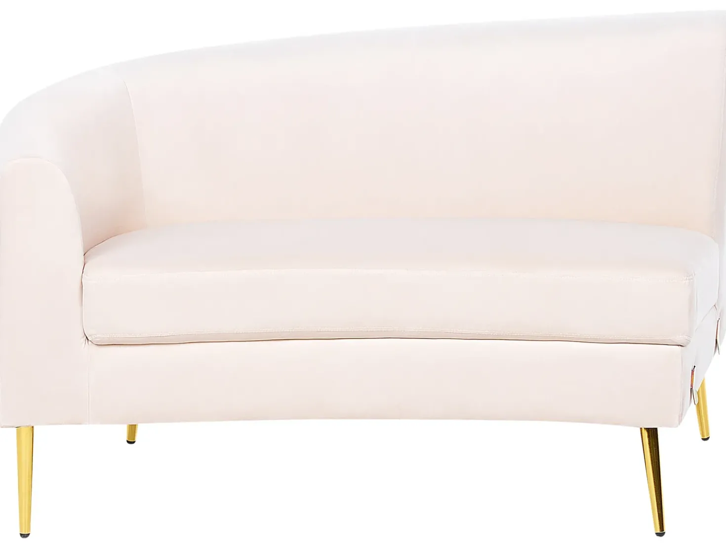 Divano semicircolare 4 posti MOSS Velluto Beige chiaro