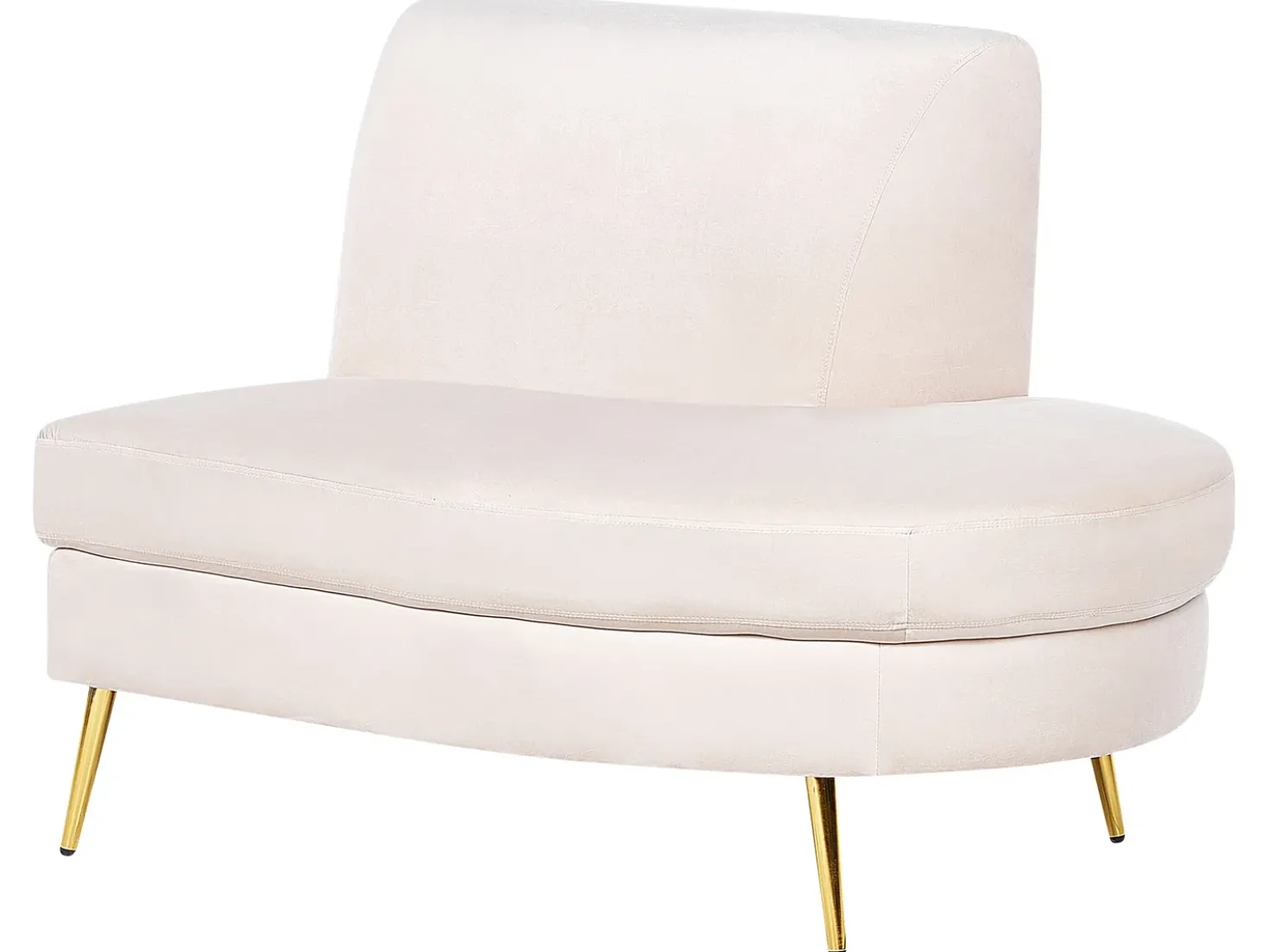 Divano semicircolare 4 posti MOSS Velluto Beige chiaro