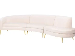 Divano semicircolare 4 posti MOSS Velluto Beige chiaro