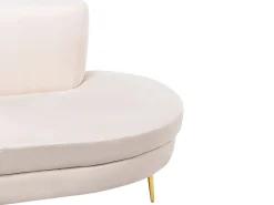 Divano semicircolare 4 posti MOSS Velluto Beige chiaro