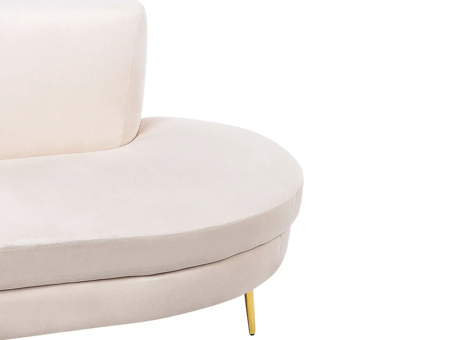 Divano semicircolare 4 posti MOSS Velluto Beige chiaro