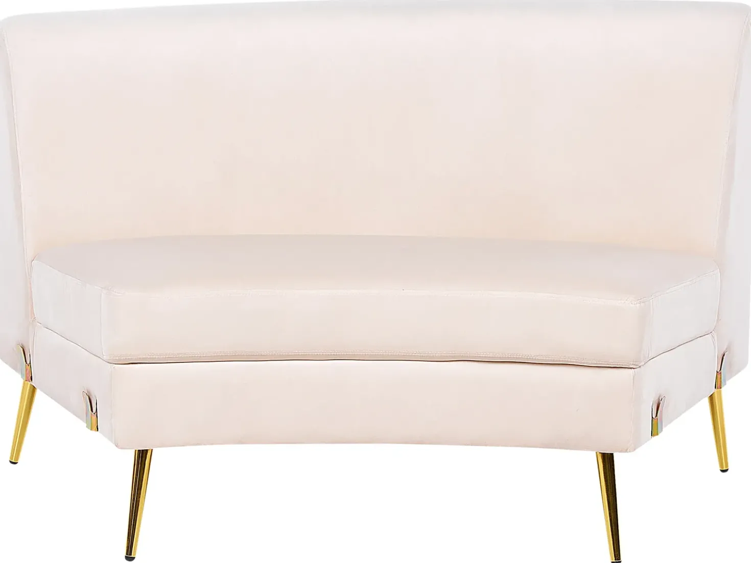 Divano semicircolare 4 posti MOSS Velluto Beige chiaro