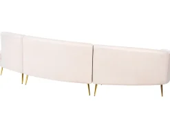 Divano semicircolare 4 posti MOSS Velluto Beige chiaro