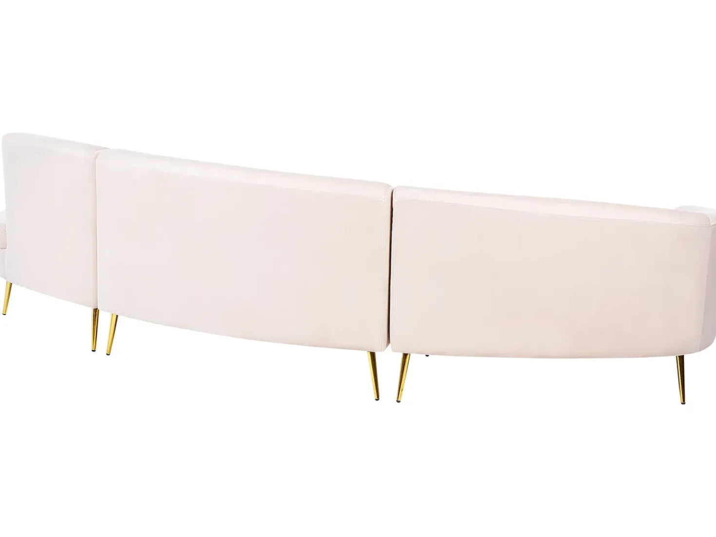 Divano semicircolare 4 posti MOSS Velluto Beige chiaro