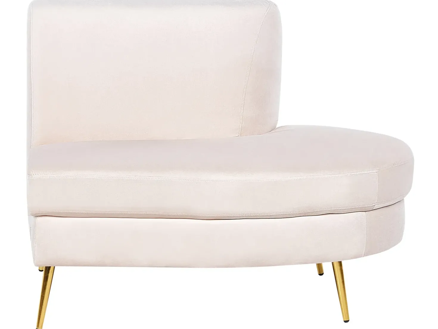Divano semicircolare 4 posti MOSS Velluto Beige chiaro