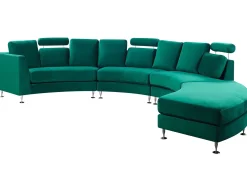 Divano semicircolare 7 posti ROTUNDE Velluto Verde scuro