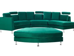 Divano semicircolare 7 posti ROTUNDE Velluto Verde scuro