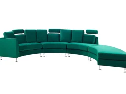 Divano semicircolare 7 posti ROTUNDE Velluto Verde scuro