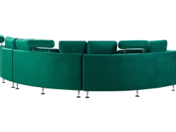 Divano semicircolare 7 posti ROTUNDE Velluto Verde scuro