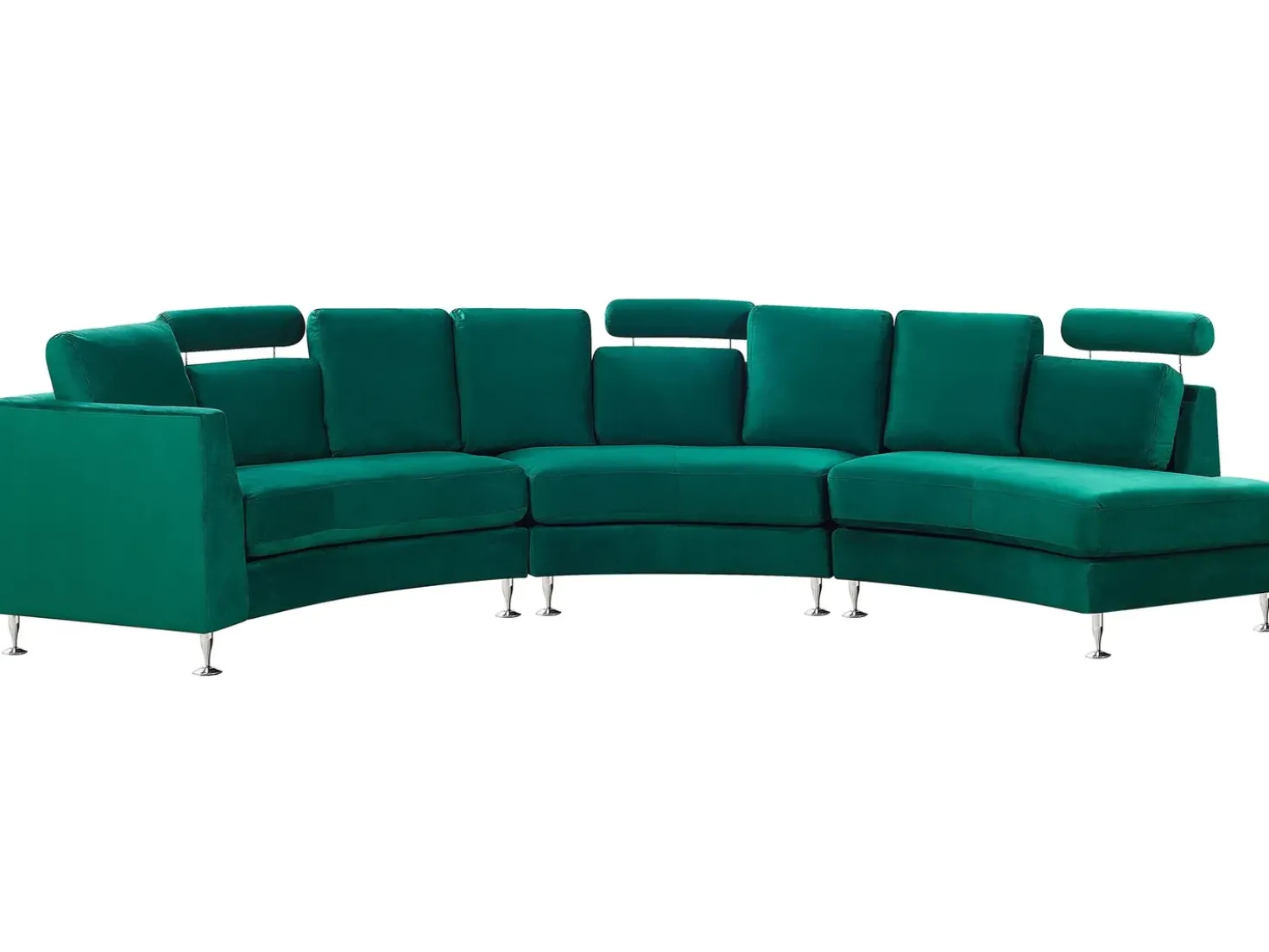 Divano semicircolare 7 posti ROTUNDE Velluto Verde scuro