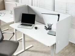 Divisorio da scrivania SOLOA 210 x 61 cm Bianco sporco
