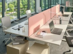 Divisorio da scrivania SPLIT 180 x 50 cm Rosa pesca