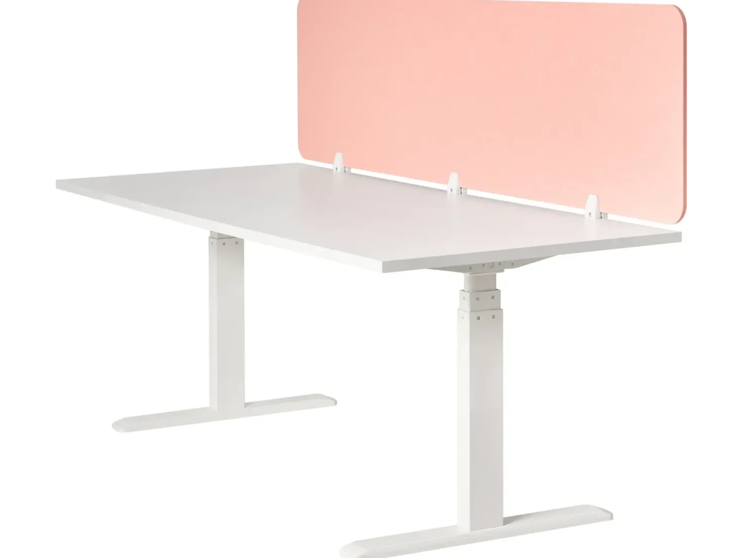 Divisorio da scrivania SPLIT 180 x 50 cm Rosa pesca