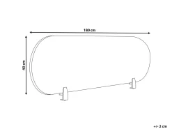 Divisorio da scrivania SPARKY 180 x 40 cm Grigio chiaro