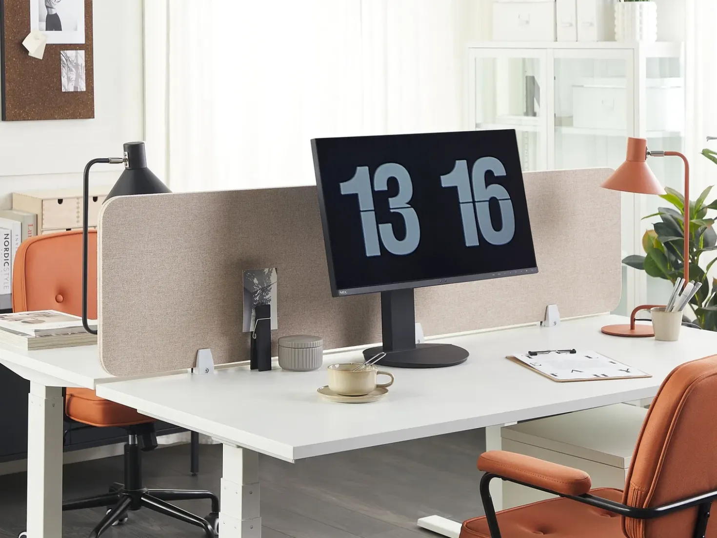 Divisorio da scrivania WALLY 180 x 40 cm Beige