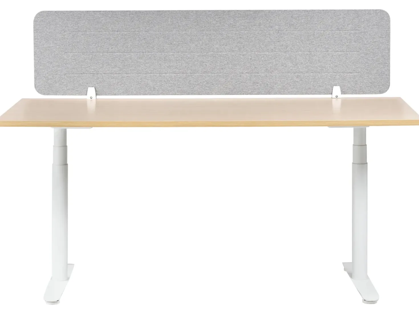 Divisorio da scrivania ZIGGY 160 x 40 cm Grigio chiaro