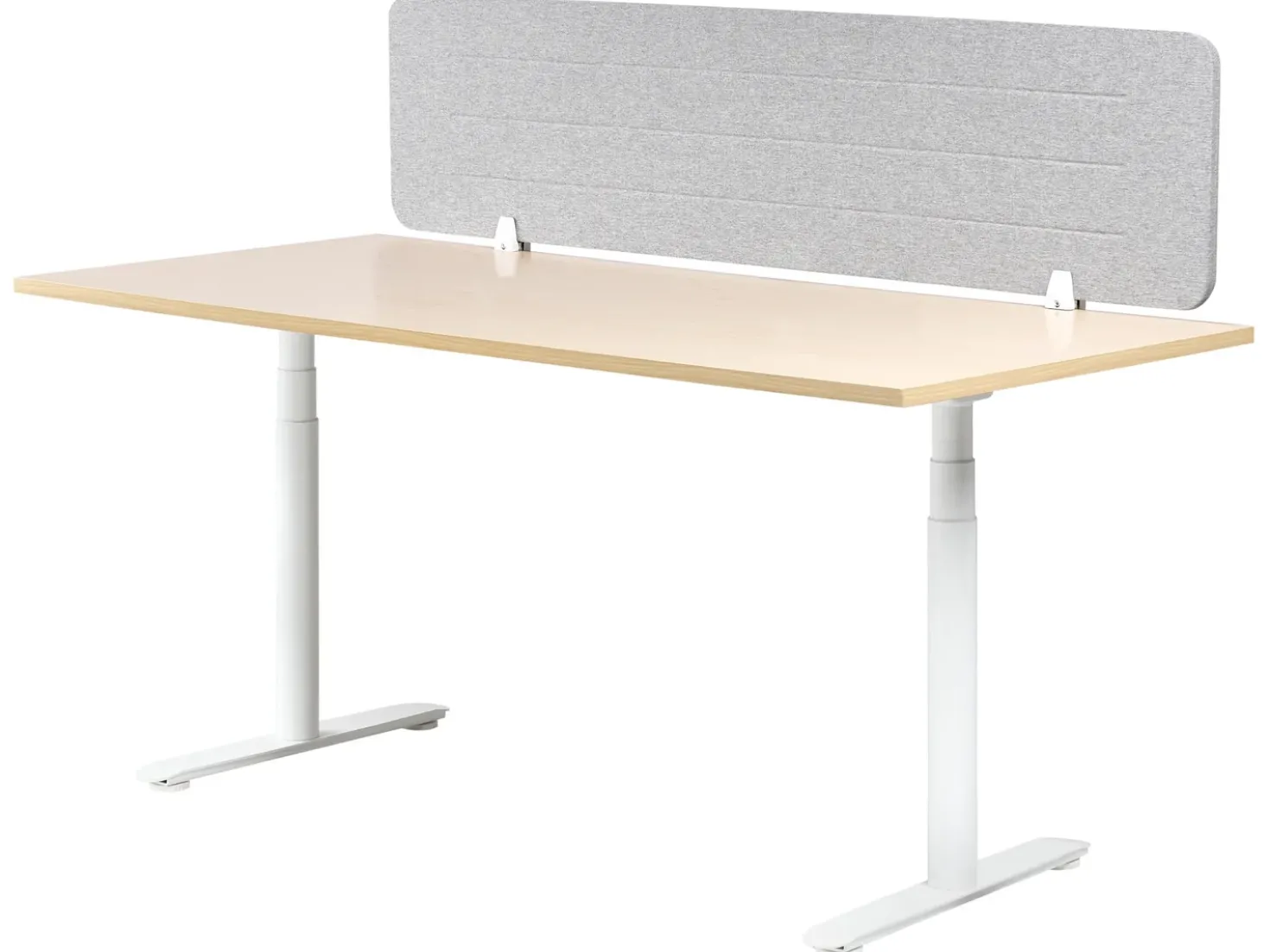 Divisorio da scrivania ZIGGY 160 x 40 cm Grigio chiaro