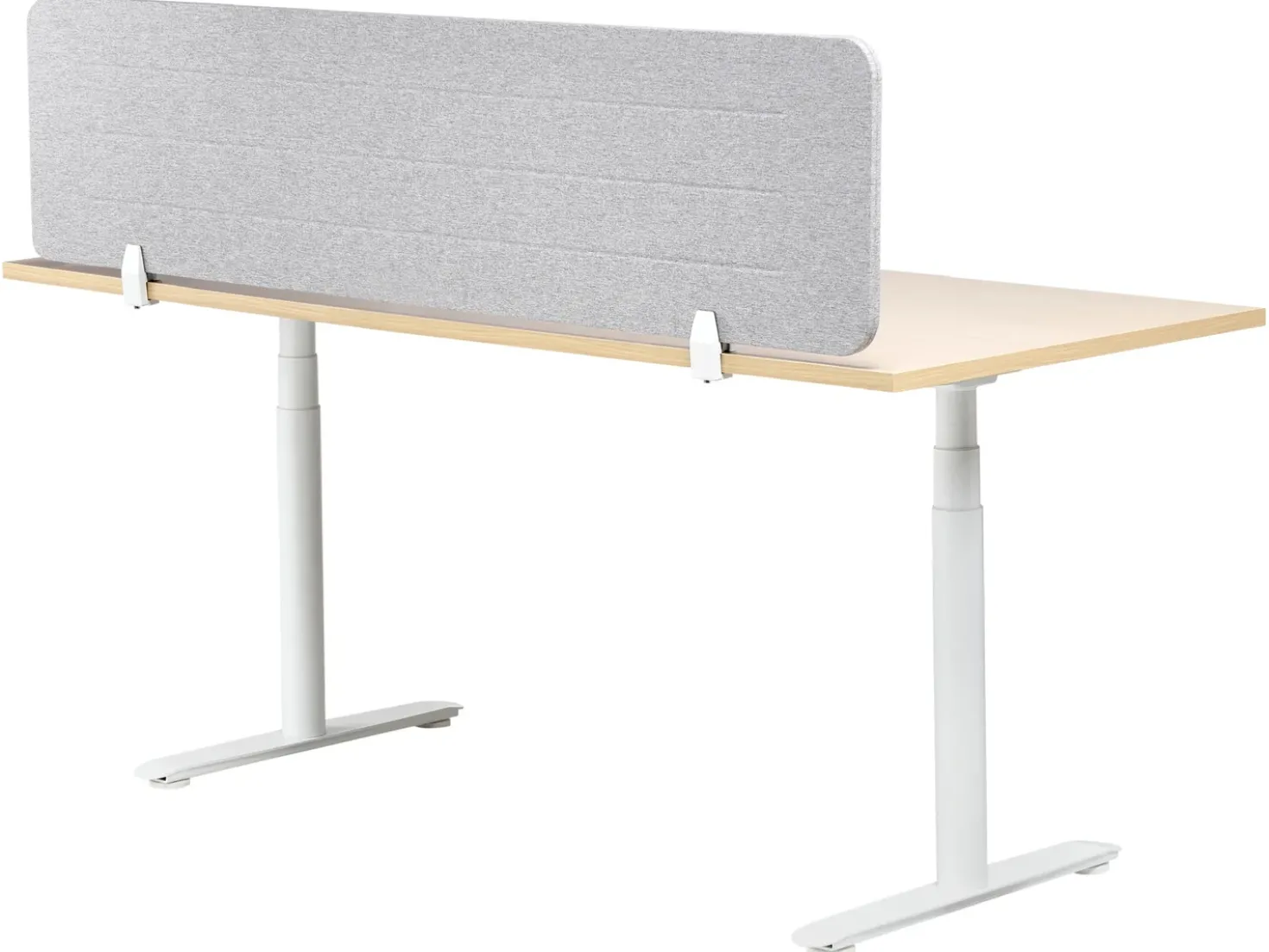 Divisorio da scrivania ZIGGY 160 x 40 cm Grigio chiaro