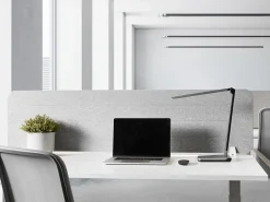 Divisorio da scrivania ZIGGY 160 x 40 cm Grigio chiaro