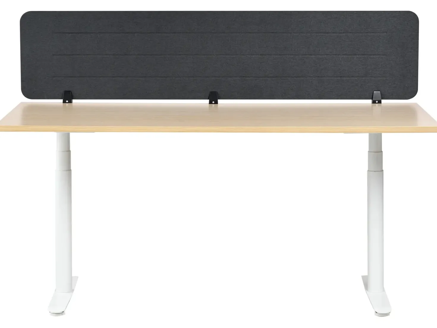Divisorio da scrivania ZIGGY 180 x 40 cm Grigio scuro