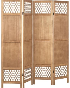 Divisorio per ambienti a 4 pannelli CERTOSA Marrone chiaro 163 cm 170 cm