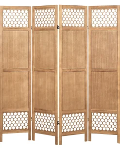 Divisorio per ambienti a 4 pannelli CERTOSA Marrone chiaro 163 cm 170 cm
