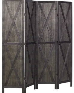 Divisorio per ambienti a 4 pannelli RIDANNA Marrone scuro 163 cm 170 cm