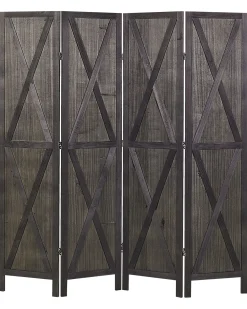 Divisorio per ambienti a 4 pannelli RIDANNA Marrone scuro 163 cm 170 cm