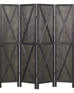 Divisorio per ambienti a 4 pannelli RIDANNA Marrone scuro 163 cm 170 cm