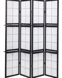 Divisorio per ambienti a 4 pannelli GOMAGOI Nero 120 cm 170 cm