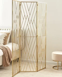 Divisorio per ambienti a 3 pannelli ASOLO Oro 117 cm 170 cm