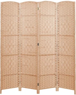 Divisorio per ambienti a 4 pannelli LAPPAGO Naturale 163 cm 170 cm