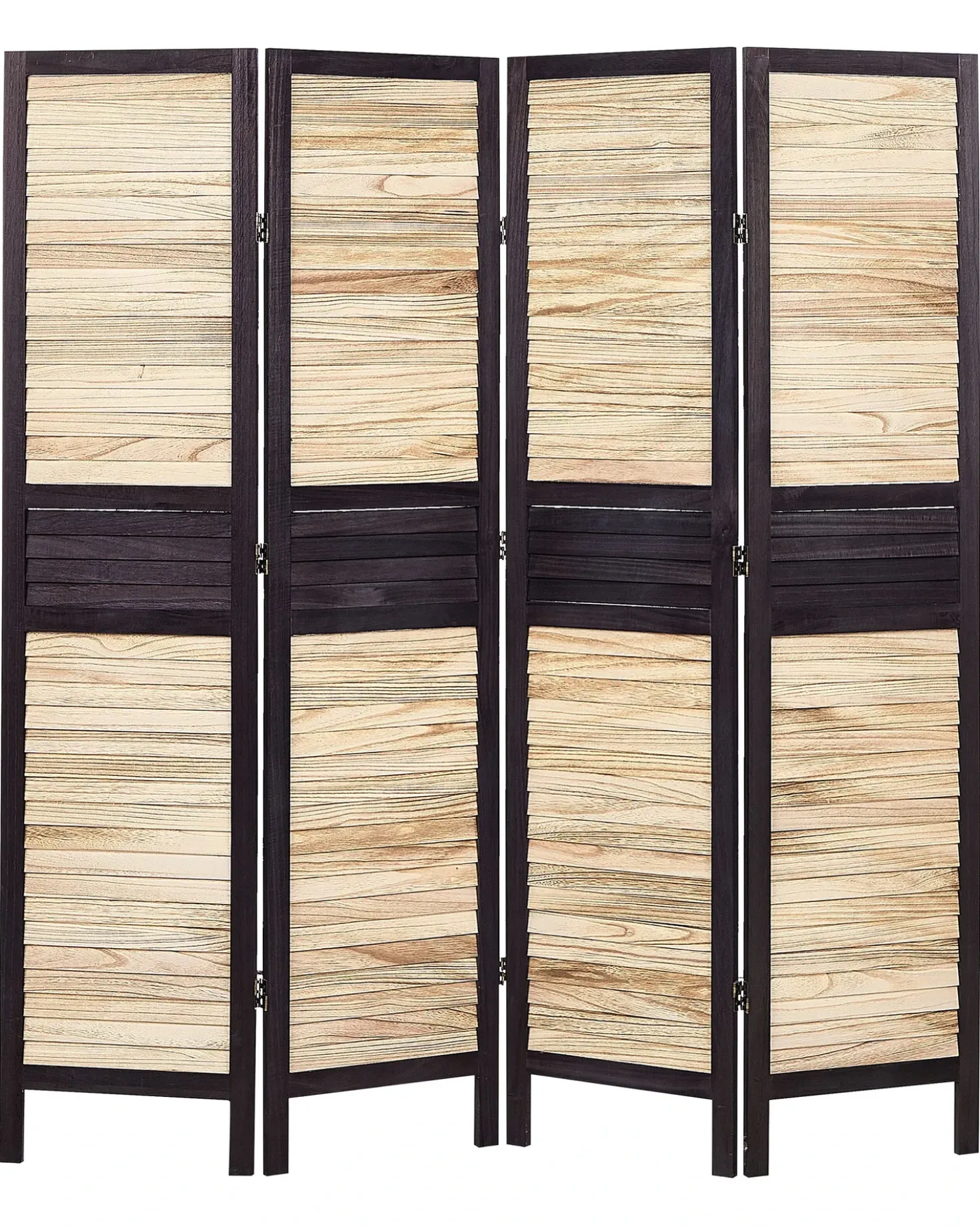 Divisorio per ambienti a 4 pannelli BRENNERBAD Marrone/Nero 164 cm 170 cm