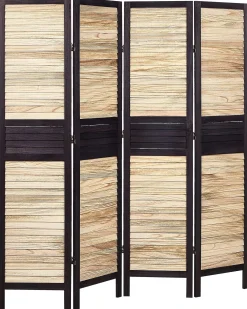Divisorio per ambienti a 4 pannelli BRENNERBAD Marrone/Nero 164 cm 170 cm
