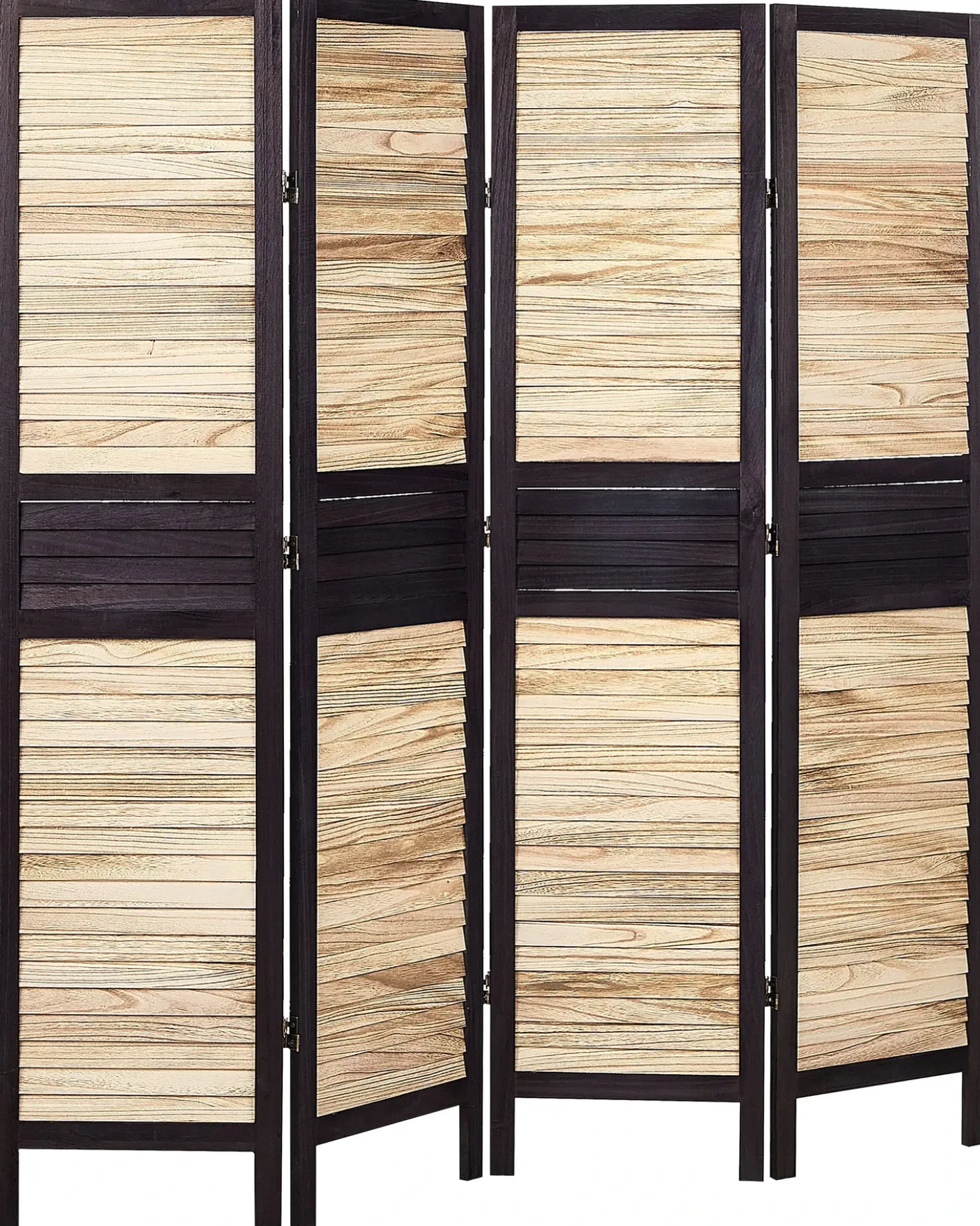 Divisorio per ambienti a 4 pannelli BRENNERBAD Marrone/Nero 164 cm 170 cm
