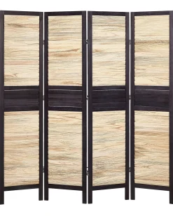Divisorio per ambienti a 4 pannelli BRENNERBAD Marrone/Nero 164 cm 170 cm