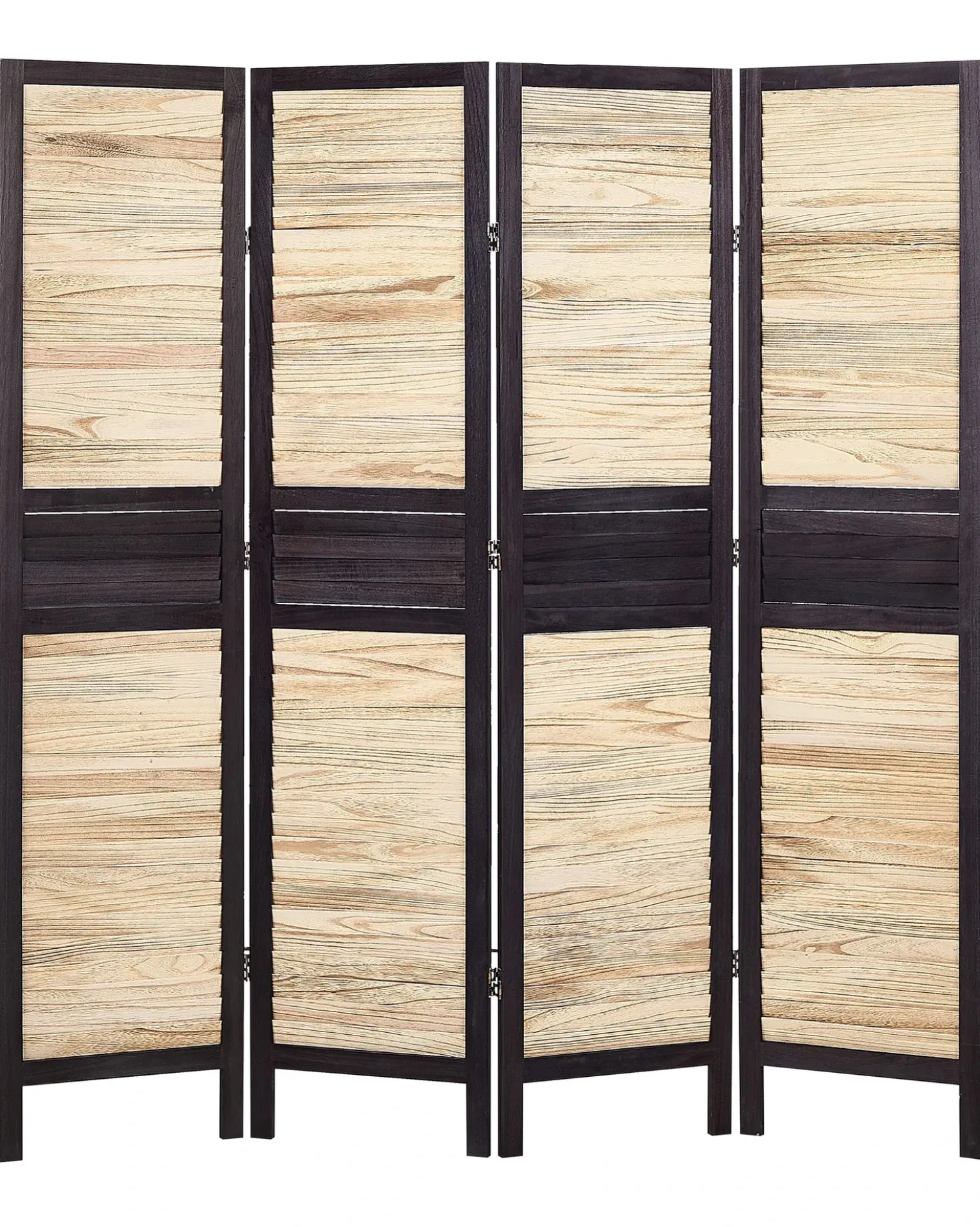 Divisorio per ambienti a 4 pannelli BRENNERBAD Marrone/Nero 164 cm 170 cm