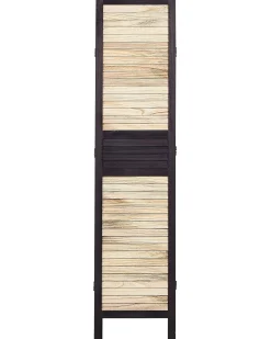 Divisorio per ambienti a 4 pannelli BRENNERBAD Marrone/Nero 164 cm 170 cm