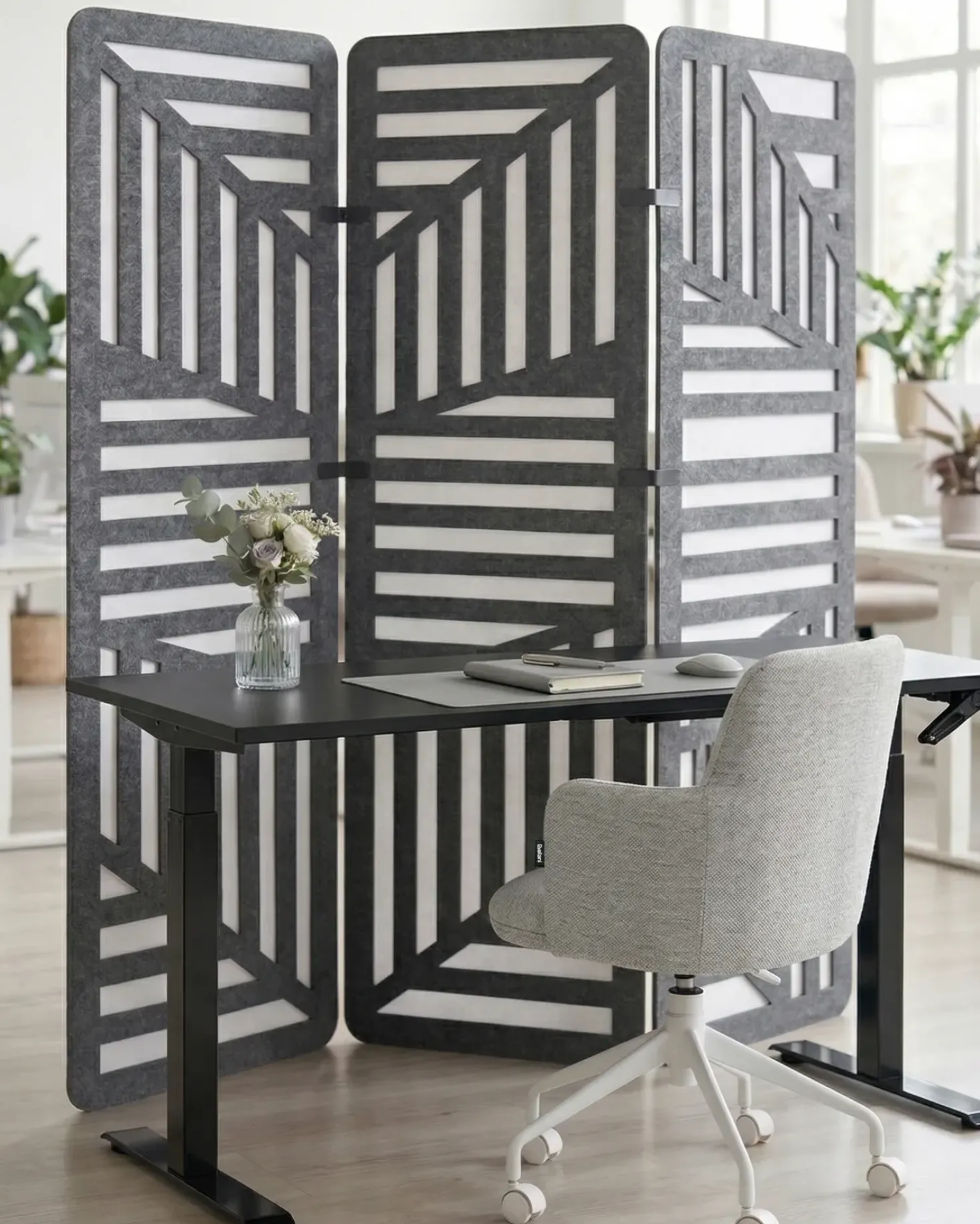 Divisorio per ufficio FUTURA 180 x 180 cm Grigio scuro