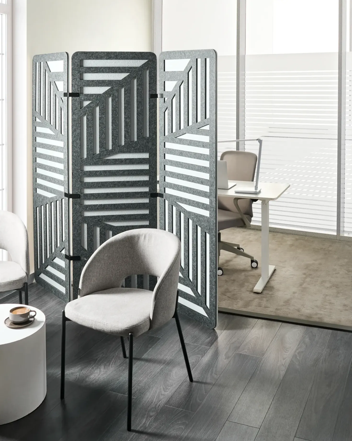 Divisorio per ufficio FUTURA 180 x 180 cm Grigio scuro