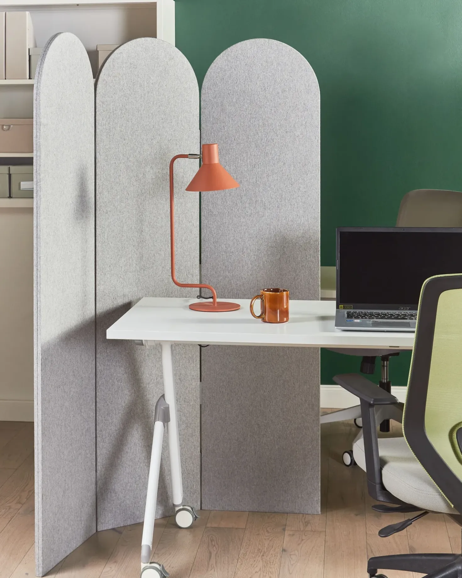 Divisorio per ufficio SLIMMY 120 x 160 cm Grigio chiaro
